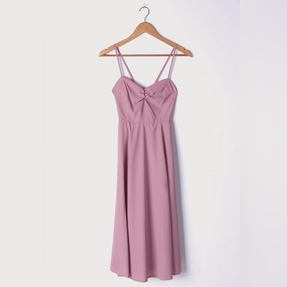 Lulu’s  Remember Me Sweetly Mauve Pink Sleeveless Midi Dress - Picture 2 of 11